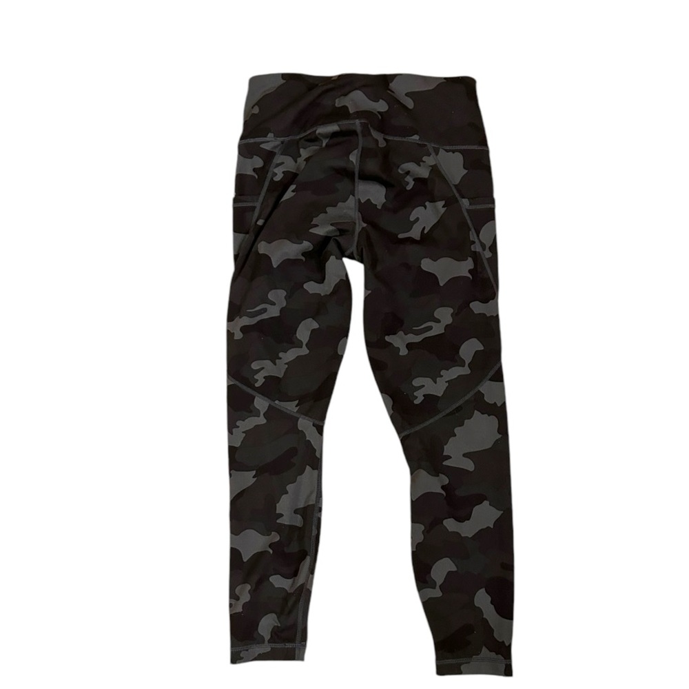 Active Life Leggings Yoga Pants Women’s Medium Black Gray Camo Pockets